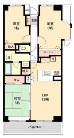 プロスペクト浦和常盤の物件間取画像